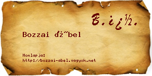 Bozzai Ábel névjegykártya