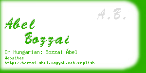 abel bozzai business card